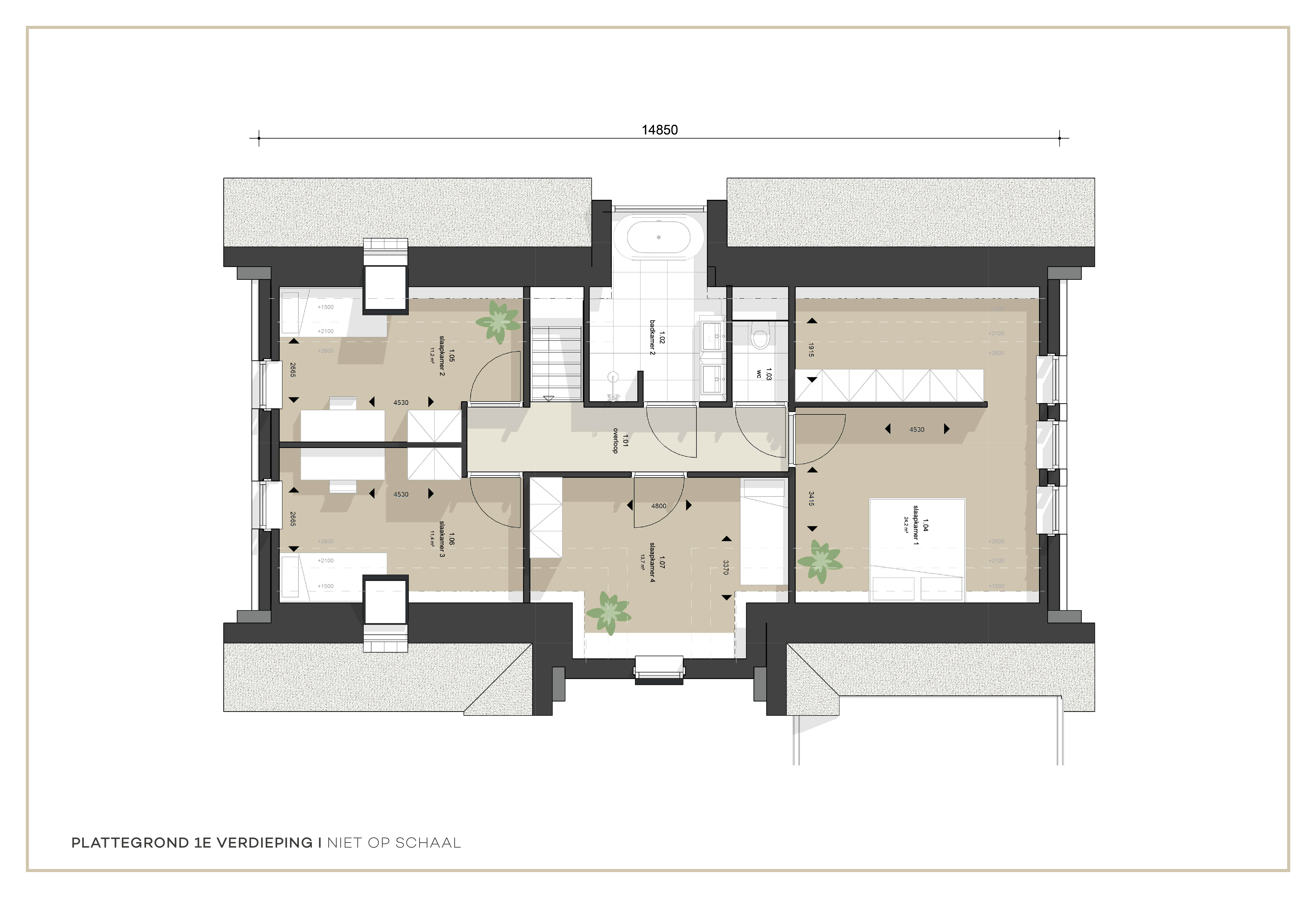 Plattegrond verdieping 1